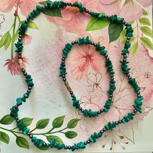 EUC Beaded Bracelet + Necklace Set